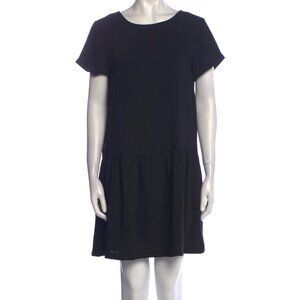 Cynthia Rowley True Black Drop Waist Shift Dress  Womens Size 2 Short Sleeve